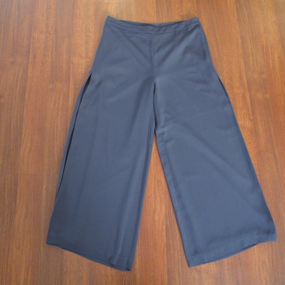 FARROW Charcoal Gray Split Side Wide Leg Pants - Picture 9 of 11